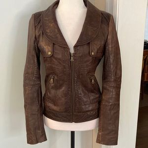 Guess leather jacket sz XS